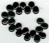 22, 12x15mm Jet Flat Glass Drops